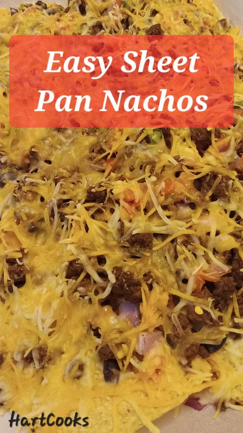 These delicious nachos are super easy to make! Perfect Recipe for Taco Tuesdays or Nacho Nights! Sloppy Joe Nachos Recipe, Trashcan Nachos Recipe, How To Make Nachos At Home, Easy Nachos Recipe Simple, Nachos In The Oven, Nacho Sauce Recipe, Basic Nachos Recipe, Nachos In Oven, Volcano Recipe