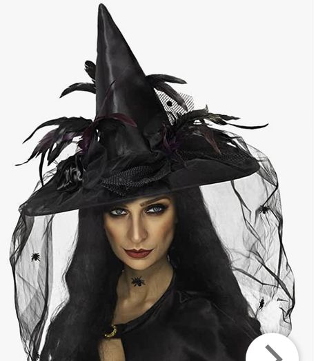 Homemade Witch Costume, White Witch Hat, Witches Costumes For Women, Witch Hats Costume, Ghost Face Mask, Black Witch Hat, Halloween Dance, Witch Costumes, Black Halloween Dress