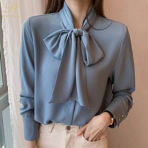 Female Shirt, Simple Office, Blouses Women, Kawaii Dress, Tops Long Sleeve, Loose Shirts, Loose Blouse, Kawaii Clothes, Office Lady