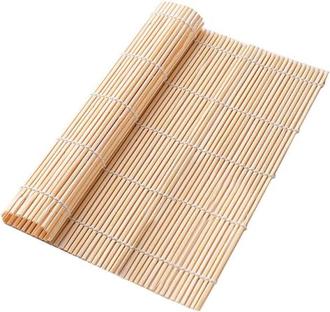 nuoshen Bamboo Rolling Mat for Sushi Japanese Style(24*24cm) : Amazon.co.uk: Home & Kitchen Homemade Sushi Rolls, Sushi Japanese, Types Of Sushi, Sushi At Home, Bamboo Mat, Electronic Gift Ideas, Elegant Manicure, Homemade Sushi, Sushi Set