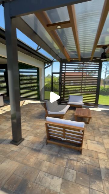 Naples, Florida SkyPoly Pergola / Outdoor Living Project COMPLETE✅ If you want a dream backyard like this DM US or TEXT ME 972-342-1645... | Instagram Skypoly Pergola, Pergola Outdoor Living, Pergola Outdoor, Barndominium Ideas 4 Bedroom, 4 Bedroom Barndominium Ideas, 4 Bedroom Barndominium, Floor Plans 4 Bedroom, Porch Remodel, Floor Plan 4 Bedroom