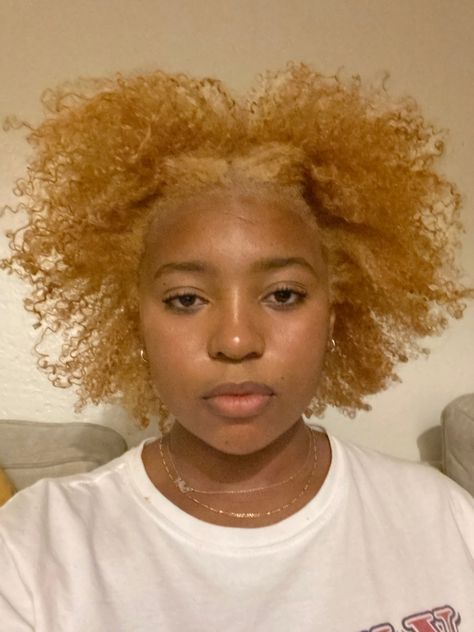 Blonde 4c Hair, Dyed Afro, Black To Blonde Hair, Ginger Blonde, Blonde Natural Hair, Going Blonde, Gorgeous Hairstyles, Natural Blonde, Coloured Hair