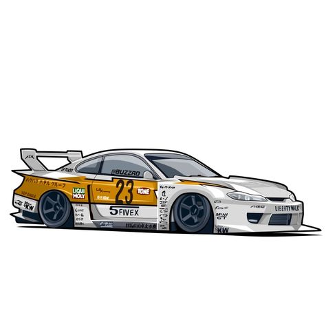 Want car illustration like this, visit my fiverr (buzzro) Jdm Cars Cartoon, Car Vector Art, Liberty Walk Cars, Cars Sketch, Jdm Legends, Cars Illustration, Mustang Art, Mobil Mustang, Car Jdm