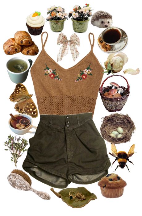 Bohemian Cottage Core Outfits, Cottagecore Athletic Outfits, Cottagecore Outfits For Summer, Cottagecore Outfit Inspo Summer, Dark Cottagecore Summer Outfits, Cottage Summer Outfits, Cottagecore Beach Outfit, Everyday Cottagecore Outfits, Cottagecore Pants Outfit