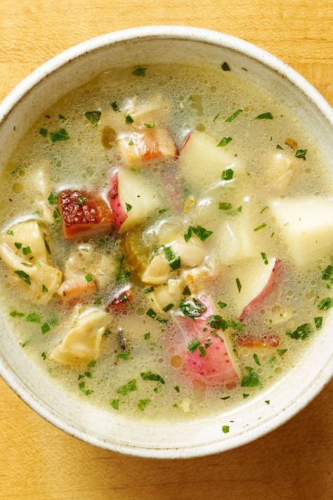 Rhode Island Clam Chowder Recipe - NYT Cooking Rhode Island Clam Chowder Recipe, Rhode Island Clam Chowder, Clam Chowder Recipe, Chowder Recipe, Seafood Soup, Nyt Cooking, Soup And Stew, Clam Chowder, Chowder Recipes