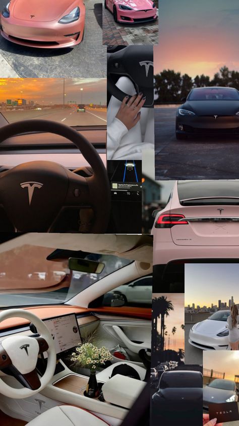 tesla aesthetic Tesla For Women, Aesthetic Tesla Car, Tesla Decor Aesthetic, Tesla Dream Car, Dream Cars Tesla, Grey Tesla Aesthetic, Tesla Vision Board, Tesla Interior Aesthetic, Girly Tesla