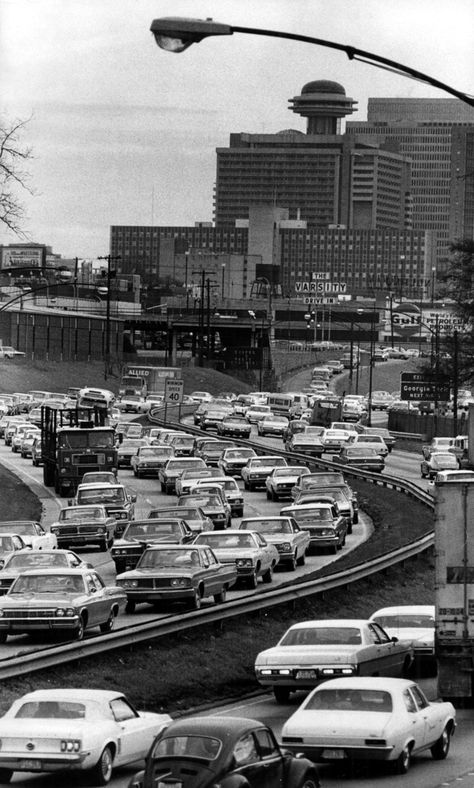 I-85 in photos: Atlanta's highway from 1951-1997 Georgia History, Atlanta Skyline, Interstate Highway, Haunted History, Strange History, Tudor History, Asian History, Vintage Los Angeles, Hyatt Regency