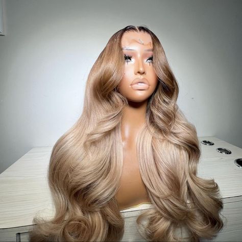 Ombre Ash Blonde, 5x5 Lace Closure Wig, 13x4 Lace Front Wig, Blonde Hair Looks, Braids With Weave, Dope Hairstyles, Ombre Hair Color, Body Wave Wig, Body Wave Hair