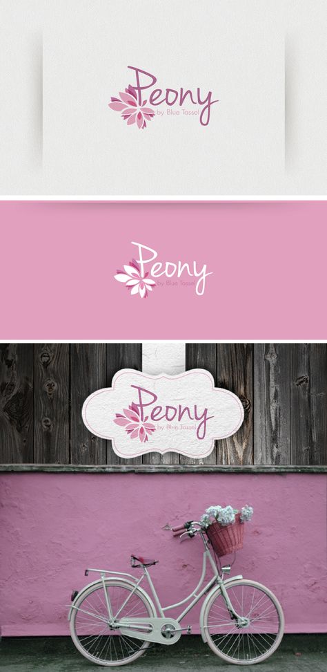 Peony Logo Design, Peonies Design, Peony Logo, Decor Spa, Blue Tassel, Acrylic Nails Coffin Short, Acrylic Nails Coffin, Nails Coffin, Text Logo