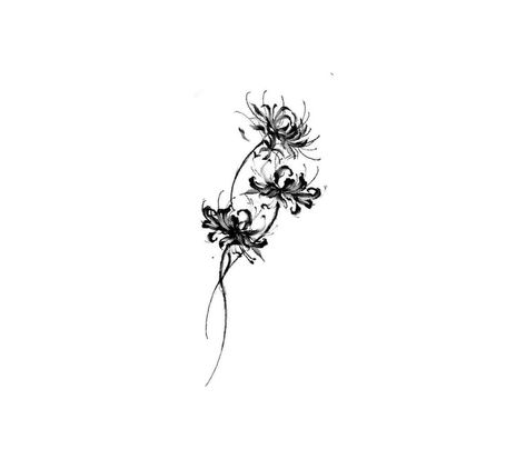 Spider Lillies Tattoo Design, Spiderlili Tattoo Black, Spider Lily Tattoo Black, Lilly Tattoo Design, Spider Lily Tattoo, Tattoo Roses, Finger Tattoo For Women, Spider Lily, Dragon Tattoo For Women