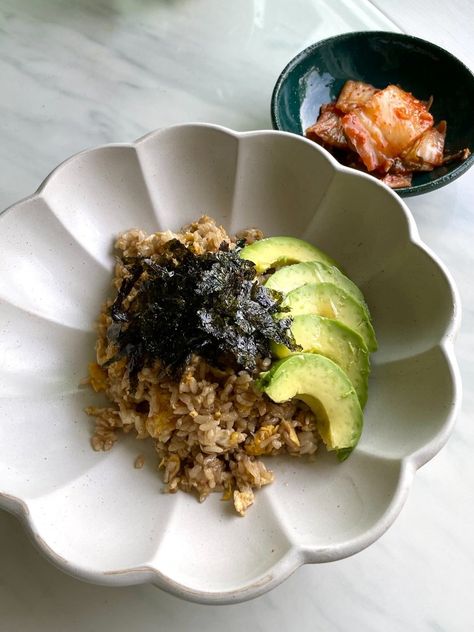 Korean Egg Rice, Ahnest Kitchen, Gyeran Bap, Korean Egg, Egg Rice, Avocado Slices, Kitchen Witch, Eat Right, Rice Bowls