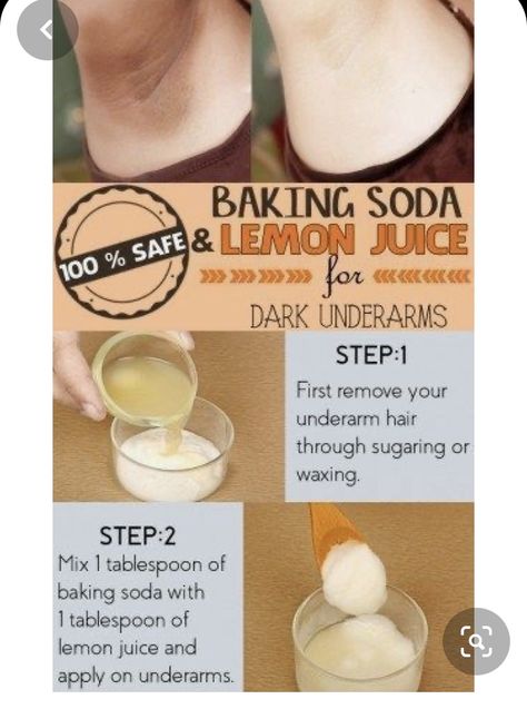 For Dark Underarms, Dark Armpits, Lemon Benefits, Dark Underarms, Baking Soda Shampoo, Natural Therapy, Skin Care Remedies, Natural Beauty Tips, Beauty Skin Care Routine