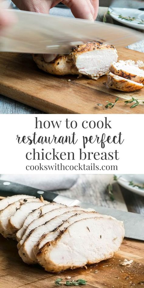 This post will show you how to cook chicken breast just like the restaurants do it.  This method creates the perfect baked chicken breast with a nice sear on the outside and a juicy, tender inside! It's also fast and easy which makes it the perfect option for chicken dinner or healthy meal prepping.  #cookswithcocktails #bakedchicken #ovenbakedchicken #panfriedchicken Healthy Meal Prepping, Perfect Baked Chicken Breast, Perfect Chicken Breast, Perfect Baked Chicken, Oven Roasted Chicken Breast, Ways To Cook Chicken, Pan Fried Chicken, Oven Roasted Chicken, Cook Chicken