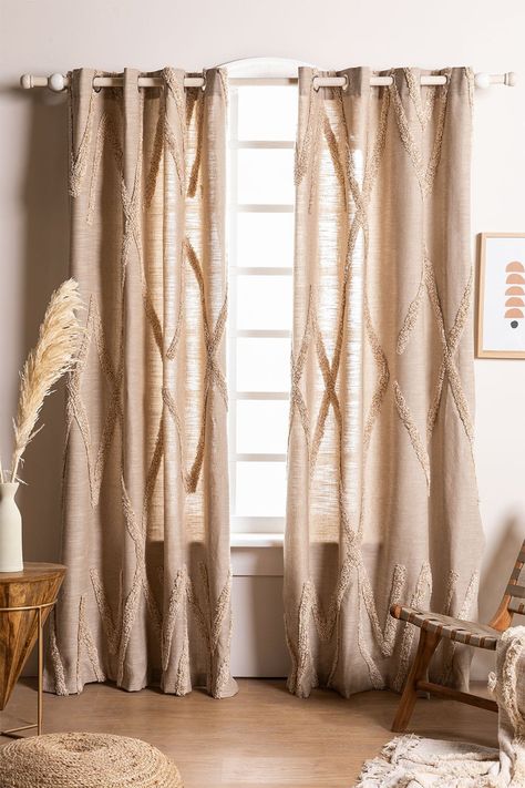 Boho Kitchen Curtains, Cortina Boho, Cortinas Boho, Curtains Style, Simple Window Treatments, Plain Curtains, Buy Curtains, Bedroom Trends, Boho Chic Bedroom