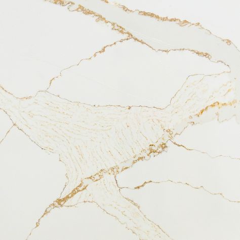 For a warm color scheme or traditional kitchen, Mayfair Gold Quartz⁠ will enhance the intended atmosphere. ✨ With exquisite gold veining throughout, you may forget this material is manmade! Its intricate patterns and variety provide the delicate look of natural stone with the benefits of engineered quartz.⁠ ⁠ Material may appear different in photos than in the showroom and warehouse. Walk-ins are welcome at all Stone Mart locations, so stop in today!⁠ White Quartz Countertop With Gold Veins, Marble Kitchen Countertops Color Schemes, Quartz Countertops Gold Vein, White Quartz With Gold Veining, Gold Vein Quartz Countertop, White Quartz With Brown Veins, Warm Marble Countertops, Quartz With Gold Veining, Quartz Kitchen Countertops White