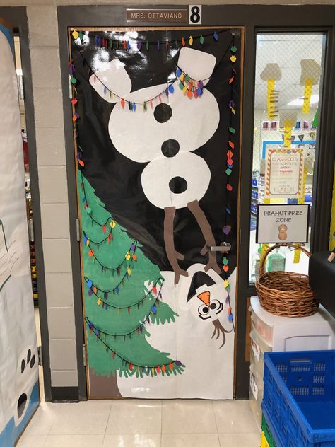 Olaf Door Decoration, Frozen Classroom Door, Frozen Door Decorations, Olaf Christmas Door, Olaf Classroom Door, Christmas Door Decorations Classroom, Frozen Classroom, Winter Door Decorations Classroom, Olaf Christmas