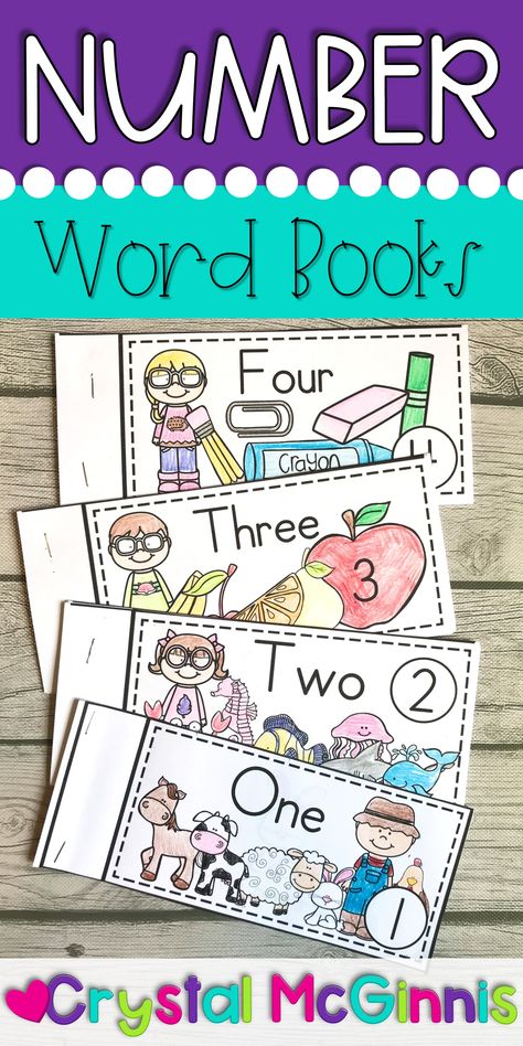 Number Names 1 To 10, Math Provocations, Number Words Chart, Number Activities Kindergarten, Phonics Reading Activities, Books For Kindergarten, Word Pattern, Picture Clues, 10 Number