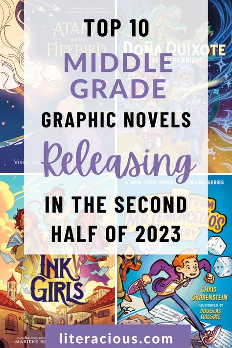 Check out these great middle grade graphic novels that are releasing in the second half of 2023. Middle Grade Graphic Novels, Twelfth Birthday, Reader Girl, Alien Spacecraft, Witch Queen, Middle Grade Books, Fire Bird, Grade Book, New Times