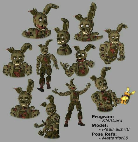 Springtrap Model, Big Collage, Orochimaru Wallpapers, Toy Bonnie, Fnaf Wallpapers, Fnaf Movie, Fnaf Memes, William Afton, Wings Of Fire