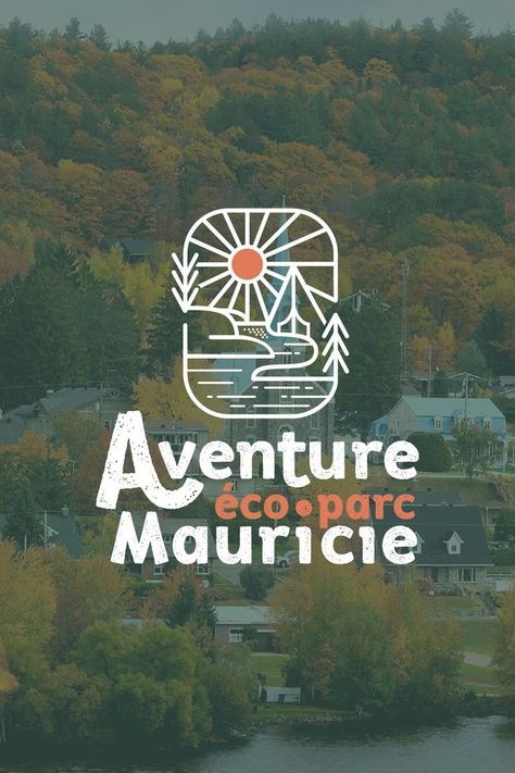 Brand designers at Alexem Studio proudly sign the logo design and all the brand identity of Aventure éco-parc Mauricie. A fun, family-friendly and adventurous branding inspired by nature, outdooring and adventure. Located in a beautiful area, Aventure éco-parc Mauricie’s visual identity is as spectacular as the place itself. 🌲✨ #branding #brandingdesign #branddesigner #colorpalette #visualidentity #nationalpark #brandidentity #naturecolours #logodesigner #logodesigns #logocreation Pine Tree Illustration, Outdoors Logo Design, Logo Montagne, National Park Logo, Logo Voyage, Hiking Logo, Adventure Logo Design, Sun Minimalist, Monoline Logo