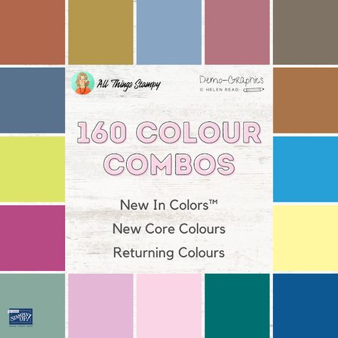 Stampin Up Color Refresh Colour combinations 2023 Stampin Up Color Combos, Stampin Up Colors, Colours That Go Together, Catalog Ideas, Colour Combos, Colour Combo, Card Techniques, Color My World, Stamping Up Cards