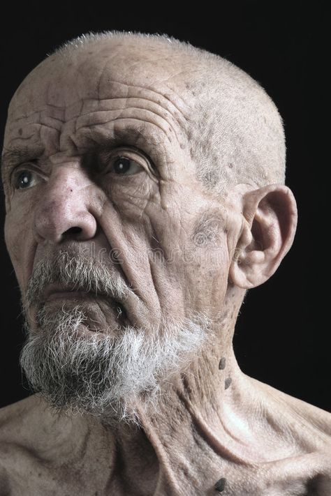 Serious. Old man with serious view on black background , #affiliate, #view, #man, #background, #black #ad Old Man Pictures, Old Man Face, Man Anatomy, Action Pose Reference, Old Faces, Eye Painting, Face Expressions, Human Face, Male Portrait