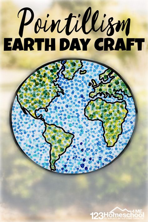 April Art Projects For Kindergarten, 3rd Grade Art Lessons Spring, Earth Day Art Elementary, 2nd Grade Mosaic Art, Preschool Earth Day Art, Earth Day Diy Crafts, Earth Day Art For Preschoolers, Geography Art Projects, Earth Day Grade 1