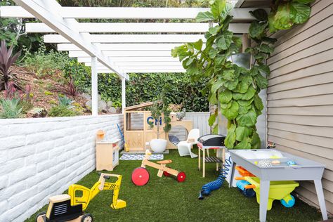 Charlie’s Outdoor Play Area Outdoor Kids Play Area, Kids Play Spaces, Kids Backyard, Play Area Backyard, Backyard Kids Play Area, Outdoor Play Areas, Kids Outdoor Play, Outdoor Play Area, Emily Henderson