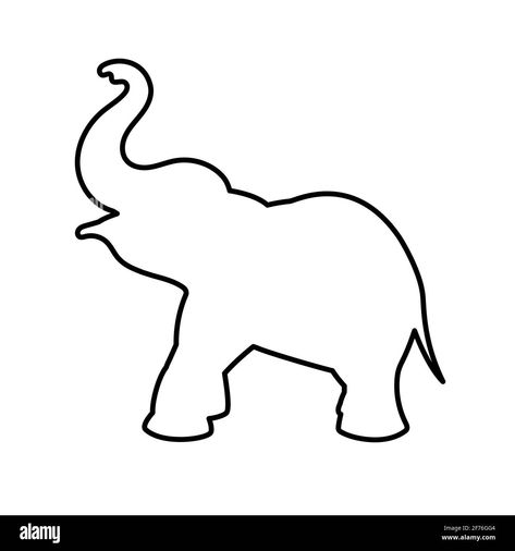 Outline Of Elephant, Elephant Outline Drawing, Cartoon Elephant Drawing, Outline Elephant, Motif Vector, Elephant Template, Elephant Outline, Stencil Patterns Templates, Animal Embroidery Patterns