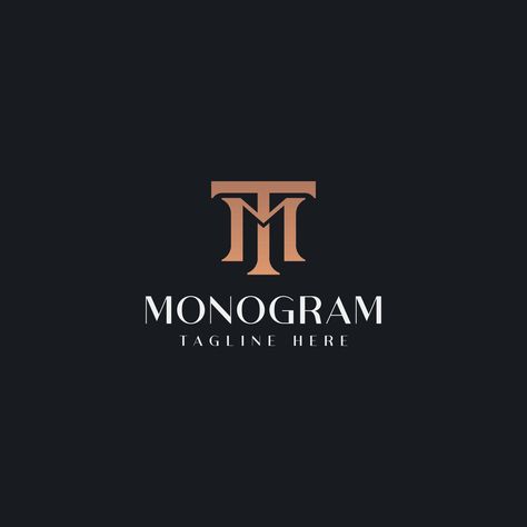 M Monogram Logo, Tm Logo, Logo Monogramme, Letter Icon, M Monogram, Monogram Logo, Free Logo, Logo Templates, Vector Art