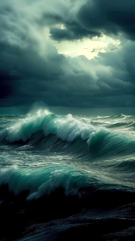 Ocean Waves Photography, Sea Storm, Waves Photography, Water Images, Sea Photography, Nature Artwork, Ocean Painting, Seascape Paintings, Beautiful Fantasy Art