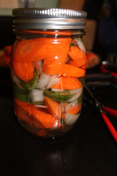 Fermenting Veggies, Canning Carrots, Spicy Pickled Carrots, Canning Jalapeno Peppers, Pickled Sweet Peppers, Canning Peppers, Pickled Vegetables Recipe, Canned Carrots, Spicy Carrots