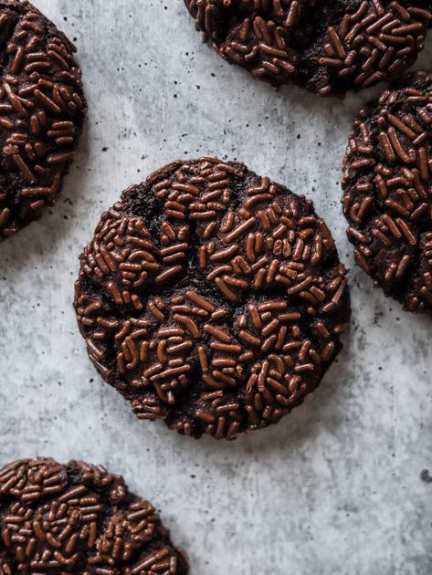 Chocolate With Sprinkles, Sprinkle Crinkle Cookies, Chocolate Sprinkle Cookies, Chocolate Cookies With Sprinkles, Shortbread Cookies Sprinkles, Christmas Chocolate Chip Sprinkles Butter Cookies, Chocolate Chip And Sprinkle Cookies, Chocolate Spritz Cookies, Sprinkle Cookies Recipe