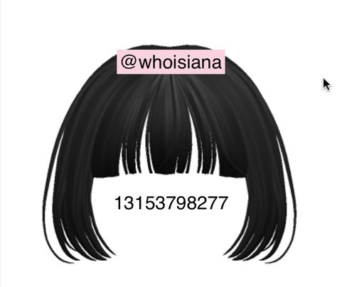 Black Bangs Roblox Id, Roblox Black Bangs Codes, Black Bangs Code, Hime Bangs, Brown Hair Roblox Id, Brown Hair Id, Code Brookhaven, Black Hair Bangs, Bangs Extensions