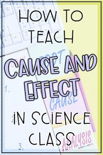 Trying to teach Cause and Effect but need to make sure you're following the correct standards? Here are some great tips to teaching this subject to grades 4 5 6 in the science classroom. Check it out! Cause And Effect Science Experiments, Physical Science Activities, Physical Science Lessons, Elementary Science Classroom, Earth Science Activities, Life Science Activities, Middle School Science Classroom, Science Concepts, Science Skills