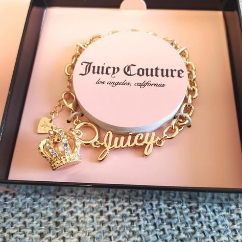 Juicy Couture Jewelry | Vintage Juicy Couture Silver Charm | Color: Gold | Size: Os Juicy Bracelet, Juicy Charms, Xoxo Jewelry, Juicy Couture Charms Bracelet, Bracelet Gift Box, Juicy Couture Bracelet, Juicy Couture Tracksuit, Vintage Juicy Couture, Amazon Decor