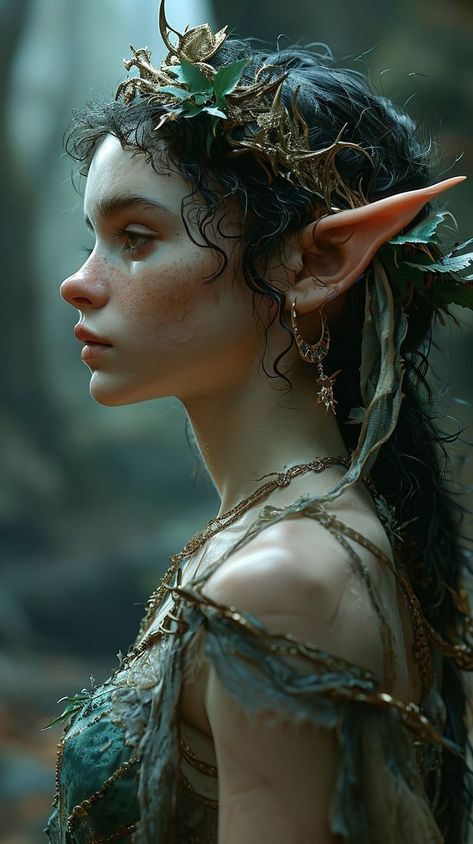 Elves Female Beautiful, Fairy Faces, Water Elf, Fairy Face, Lady Face, Elf Art, Elves And Fairies, Fairies Elves, Exploring The World