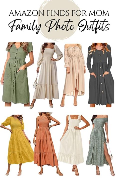 Family Favorite Finds by Jess Phillips's Amazon Page Women’s Family Photo Outfit, Amazon Fall Photo Outfits, Womens Fall Dresses For Family Pictures, Midsize Family Photo Outfit, Fall Family Photo Dresses For Mom, Fall Dress For Family Photos, March Family Pictures Outfits, Fall Dresses For Family Pictures, Amazon Family Photo Outfits