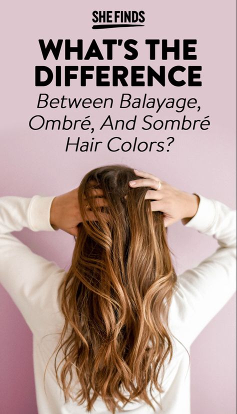 Balayage Hair Vs Ombre, Gradient Hair Color Ombre, Difference Between Balayage And Ombre, Brown To Pink Balayage, Sombre Hair Color, Ombre Vs Sombre, Underlying Pigment Hair Chart, Hair Color Names, Pink Balayage