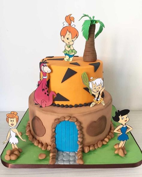 Flintstones Party, Flintstones Birthday, As Aesthetic, Pebbles Flintstone, Twin Birthday Parties, 2nd Birthday Party Themes, Twin Birthday, 2nd Birthday Parties, Creative Cakes