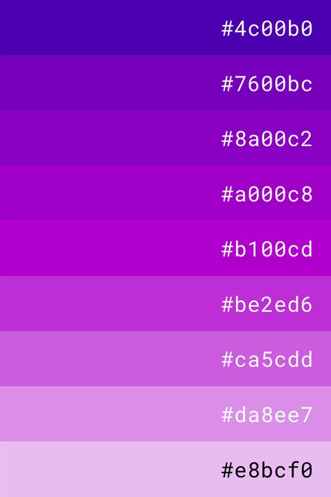 Purple Pallete Color Code, Procreate Gradient Color Palette, Ponytown Color Codes, Purple Color Palette Hex Codes, Aesthetic Color Palettes Hex Codes, Purple Pallete Color, Purple Hex Codes, Shade Color Palette, Color Pallets With Hex Codes