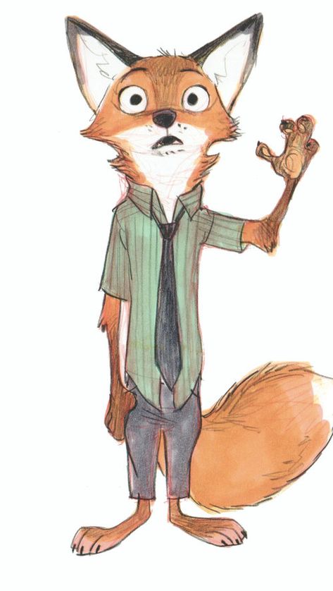 Zootopia Character Design, Art Of Zootopia, Zootopia Concept Art, Nick Wilde Zootopia, Character Design Disney, Zootopia Characters, Movie Concept Art, Fox Character, Zootopia Art