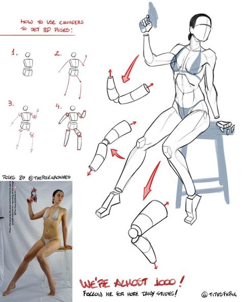 Titvs 🔥 DAILY STUDIES - FOLLOW ME 🔥 在 Twitter: "This is how I usually think when drawing arms and legs! First, I do simple gesture lines, then I draw the bottom and top plane ellipses to indicate the cilinder direction and voilà! what kind of studies you guys want to see next?! ref by @theposearchives https://t.co/pru9TMfQC6" / Twitter How To Draw Gesture Poses, Gesture Lines, Drawing Arms, Anatomy References, Drawing Legs, Gesture Drawing, Anatomy Reference, Basic Shapes, Figure Painting