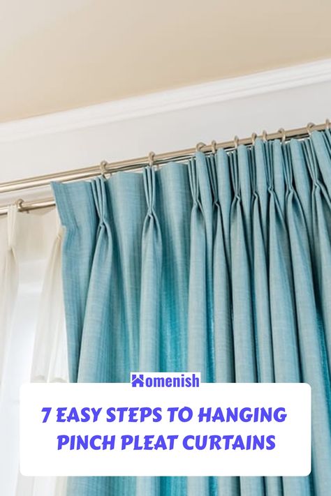 Pinch pleat curtains are a popular choice for window treatments because they are versatile and can be used in a variety of settings. They can be dressed up or down, making them ideal for both formal and informal spaces. In this article, we will show you how to hang pinch pleat curtains in 7 easy steps. How To Hang Pinch Pleat Curtains, Inverted Pleat Curtains, Pinch Pleat Draperies, Cozy Cottage Kitchen, Pinch Pleat Drape, Pleated Drapery, Pleat Curtains, Pinch Pleat Curtains, Pleated Drapes