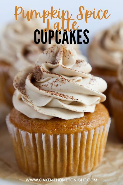 Fall Cupcakes Recipes, Fall Bake Sale, Cake Me Home Tonight, Pumpkin Spice Latte Cupcakes, Pumpkin Cupcake Recipes, Pumpkin Pie Cupcakes, Cupcake Project, Pie Cupcakes, Leftover Pumpkin