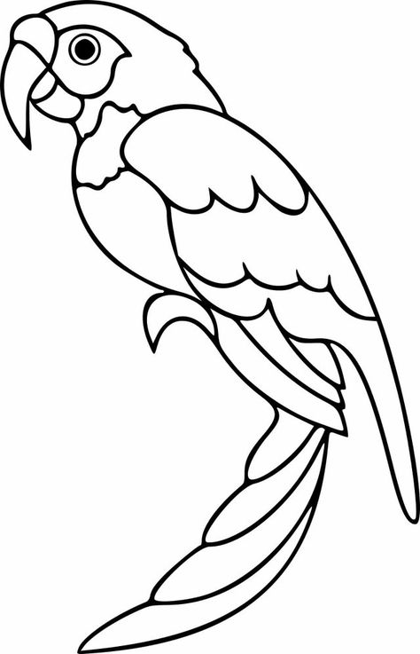 cute parrot coloring pages - Free Kids Coloring Page Burung Kakatua, Art Quilling, Stained Glass Birds, Paper Embroidery, Quilling Patterns, Bird Drawings, Stained Glass Patterns, Glass Birds, Peacocks