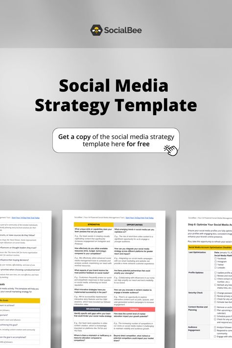 A social media marketing template can work wonders for your business. In order to build an effective social media marketing plan, you have to first come up with a detailed strategy that is based on research and concrete data. Let's see how we can make that happen: https://socialbee.com/blog/social-media-strategy-template/ Social Media Strategy Marketing Plan, Social Media Marketing Template, Social Media Strategy Template, Small Business Marketing Plan, Strategy Template, Marketing Plan Template, Social Media Digital Marketing, Business Marketing Plan, Social Media Marketing Plan