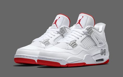 Air Jordan 4 “White/University Red” Releasing June 2020 Jordan 4 White, Jordan Retro 4, Trendy Shoes Sneakers, Jordan Shoes Girls, Kicks Shoes, Jordan Shoes Retro, All Nike Shoes, Shoes Sneakers Jordans, Nike Shoes Jordans