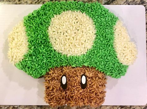 Hi Sugar By Alison on Instagram: “1-up Mushroom cupcake pull apart cake for a first birthday celebration! #mario #cupcakecake #cake #cakedecorating #firstbirthday #hisugar” Mushroom Pull Apart Cupcakes, Cupcake Pull Apart Cake, Cupcake Pull Apart, Mushroom Cupcakes, Pull Apart Cupcake, Pie Ideas, Mushroom Cake, Ladybug Cupcakes, Big Cake