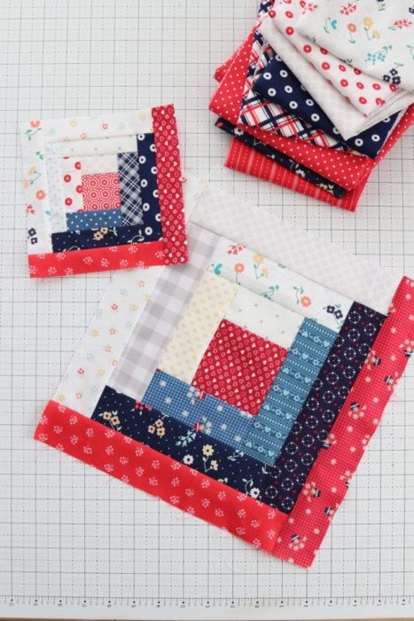 Log Cabin Quilt Blocks Free Pattern, Cabin Quilt Block, Diary Of A Quilter, Baby Quilt Tutorials, Log Cabin Quilt Pattern, Log Cabin Quilt Blocks, Picnic Quilt, Classic Quilts, Cabin Quilt